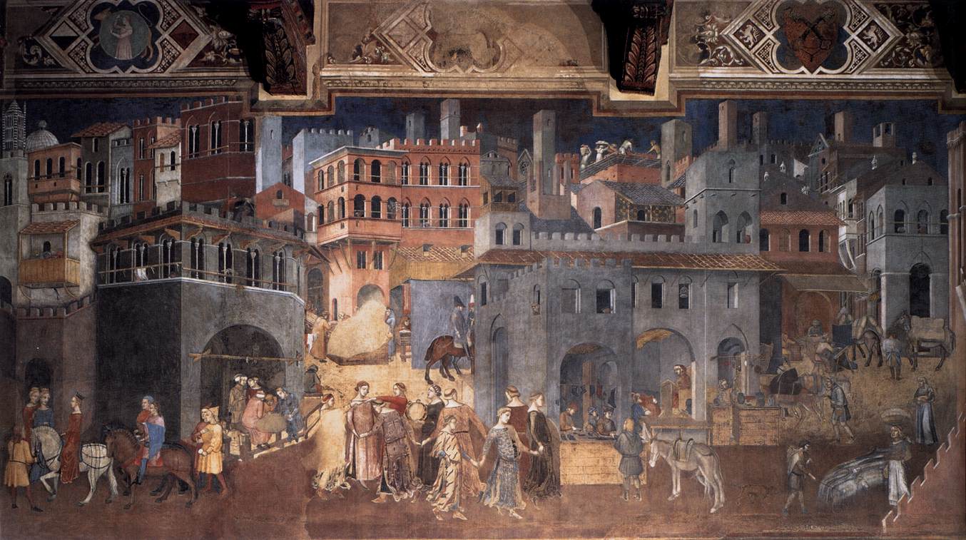 Ambrogio_Lorenzetti_-_Effects_of_Good_Government_on_the_City_Life_(detail)_-_WGA13489